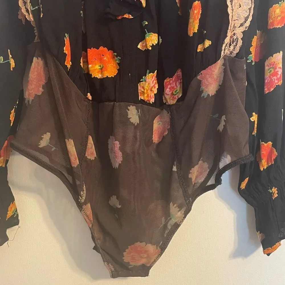 Free People Poppy Floral Bodysuit